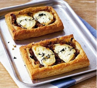 Caramelised onion and Goats cheese tarts