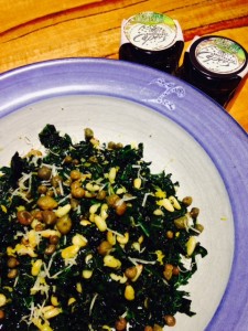Lara's Kale with pinenuts, lemon, pecorino and capers 2 FullSizeRender